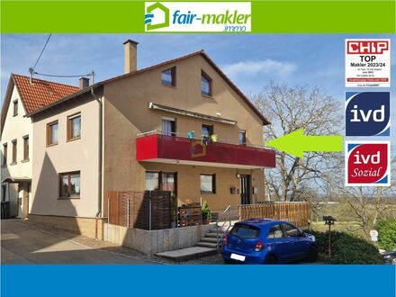 FAIR-MAKLER: Maisonette-Wohnung am Ortsrand mit Aussicht