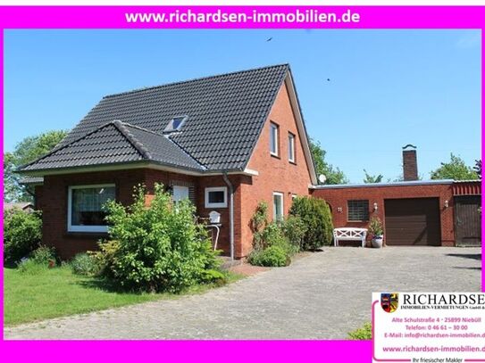 Einfamilienhaus mit Garage in bevorzugter Wohnlage in 25920 Risum-Lindholm OT Wegacker