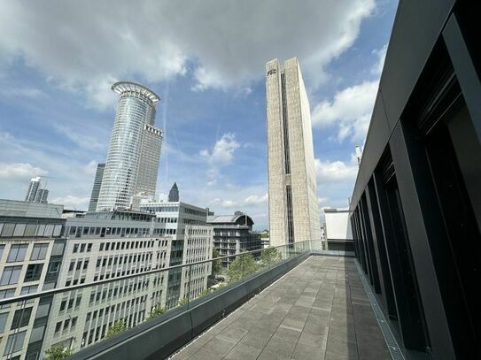 Penthouse-Büro über den Dächern von Frankfurt