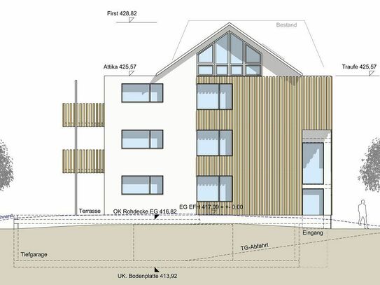 Gaienhofen / Höri: Baugrundstück mit Baugenehmigung für 6 WE mit Teilseesicht