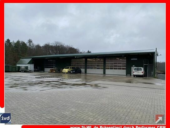 Isolierte Halle Werkstatt für LKWs, Bus und Landtechnik mit TÜV-Station