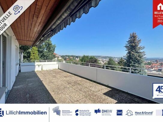 Ohne Käuferprovision: Terrassentraum - 3-Zimmerwohnung mit atemberaubendem Ausblick über Stuttgart!