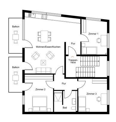 Neubau *KfW 55 EE* 4-Zi.-Wohnung mit zwei Balkonen im Herzen von Heidenheim!