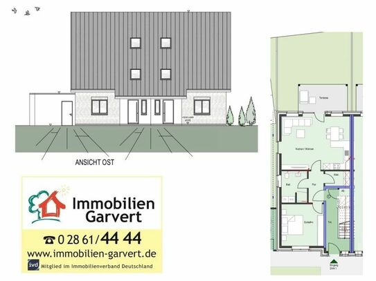 Neubau attraktiver Eigentumswohnungen in einem Doppelhaus in Gescher!