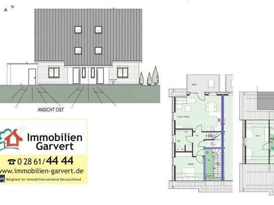 Neubau attraktiver Eigentumswohnungen in einem Doppelhaus in Gescher!