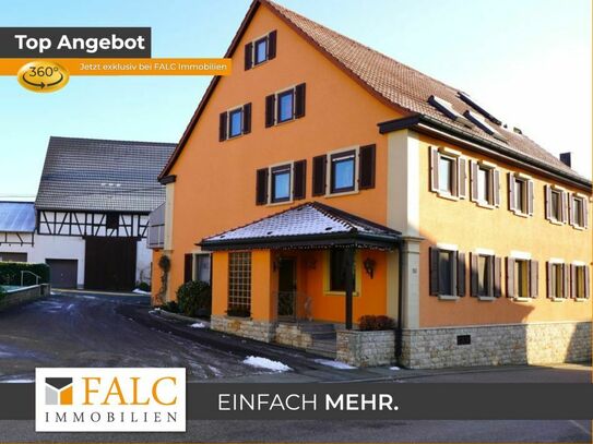 Anwesen mit Charme und Scheune, auch für große Familien - FALC Immobilien Heilbronn