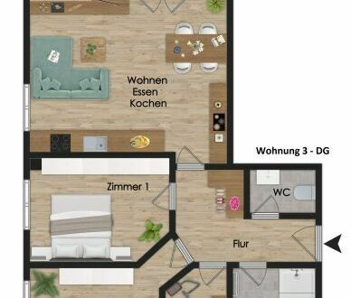 NEUBAU 3-ZIMMER-DACHGESCHOSSWOHNUNG IN ZENTRALER LAGE