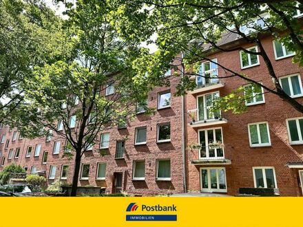 Freie Eigentumswohnung mit zwei Zimmern und Westbalkon in Hamburg Dulsberg