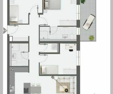 Großzügige 4-Zimmer-Wohnung im Obergeschoss mit zwei Balkonen