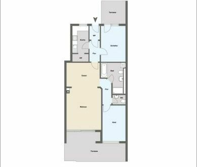 *M19* 
Stilvolle 3 Zimmer Wohnung mit zwei Terrassenbereichen