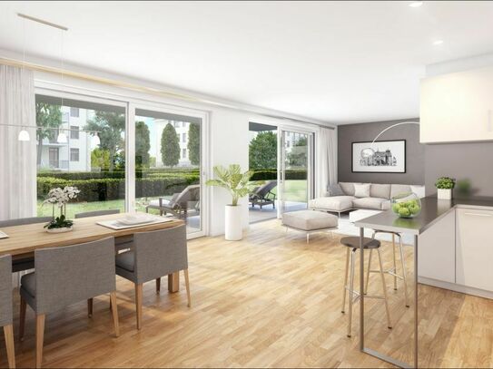 Nachhaltiges Wohnen in Niedernberg - Exklusive 4-Zimmer Wohnung mit Terrasse und Gartenanteil