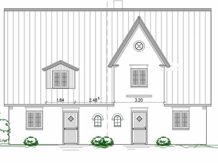 Attraktives Baugrundstück mit geplantem Doppelhaus in schöner Wohnlage