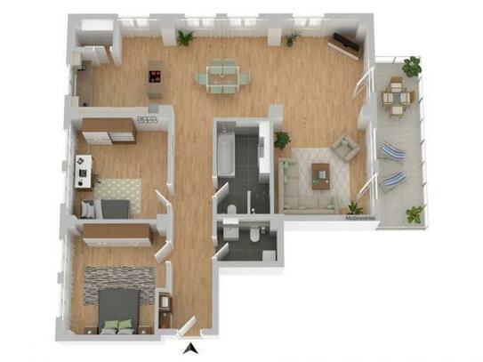 3-Zimmer-Wohnung mit Balkon - Neubau/Erstbezug - Kopie