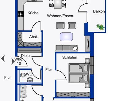 moderner Neubau - barrierearm - Fahrstuhl - Balkon