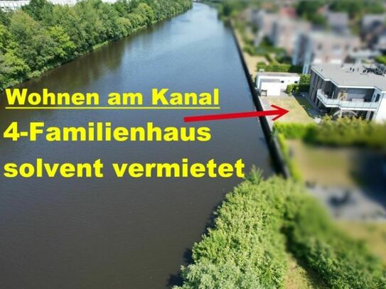 PROVISIONSFREI! Wohnen & Leben am Oldenburger Kanal - 4-FH aus 2018 mit Nebengebäuden und eigenem Bootsanleger -