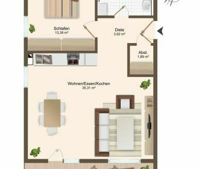 Stillvolle Neubauwohnungen in Altoberndorf. 2-Zimmer Obergeschosswohnung