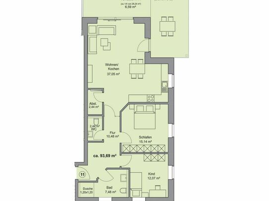 Wohnen mit Geschmack am Tannenkamp!
Neubauwohnung in Westerkappeln