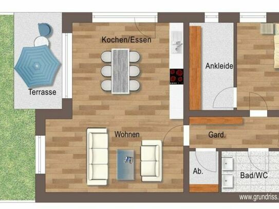 Eigentumswohnungen mit Gartenanteil 2-Zimmer Neubau KfW 40 Plus Standard
