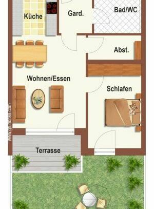 2-Zimmer-Eigentumswohnungen mit Gartenanteil 2-Zimmer KfW 40 Plus Standard in Deggendorf