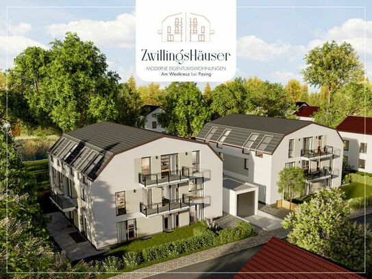 ZwillingsHäuser in München- KFW 55-Standard - 3-Zimmer Etagenwohnung mit Balkon - Erstbezug!