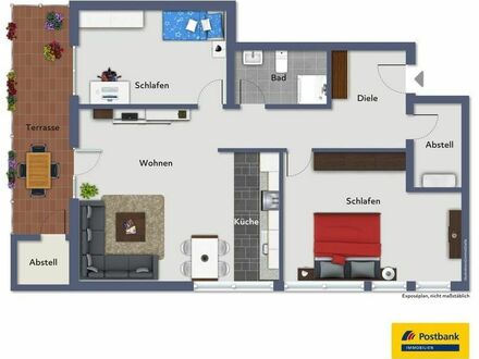 Modern ausgestattete u. energieeffiziente Wohnung in schöner Lage mit Pkw-Stellplatz in Euren