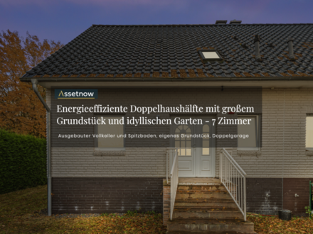 Energieeffizente Doppelhaushälfte mit großem Grundstück und grüner Umgebung in HH-Langenhorn