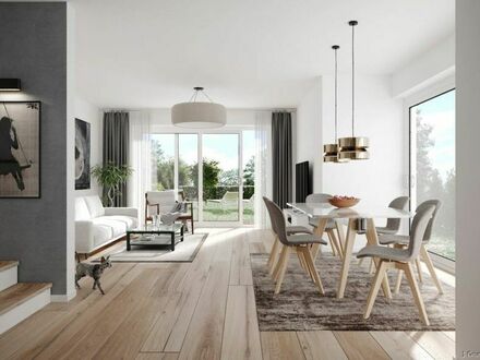 Chices Neubau-Einfamilienhaus mit großzügigem Raumkonzept auf sonnigem Südgrund in schöner Ortsrandlage von Baierbrunn