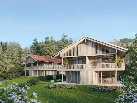 Exklusive Premium Landhaus-Villenhälfte in Bayrischzell
- Beeindruckender Bergpanoramablick
- A+