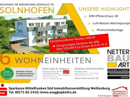 Neubauprojekt in Solnhofen - 6 attraktive Eigentumswohnungen !