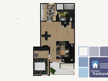 Charmante 2-Zimmer-Wohnung mit viel Potential zur Gestaltung und zum Selbstausbau