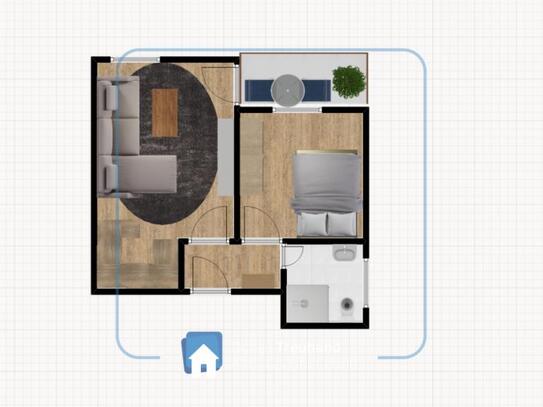 Vermietetes Appartement in Passau Grubweg mit schönem Grundriss