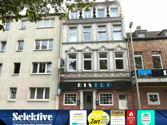 Wohn- und Geschäftshaus in der Duisburger Altstadt: 
3 Wohneinheiten mit 123m² u. Gaststätte