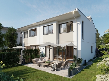 GLORIT-HAUS mit MIET-KAUF-OPTION - ERSTBEZUG! MODERNE DOPPELHAUSHÄLFTE MIT GROSSZÜGIGEM GARTEN