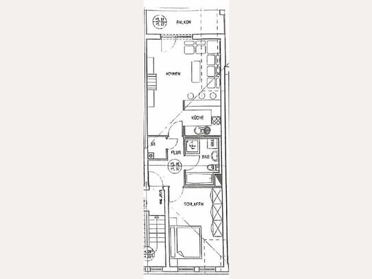 Gemütliche 2-Zimmer DG Wohnung in Baiersdorf