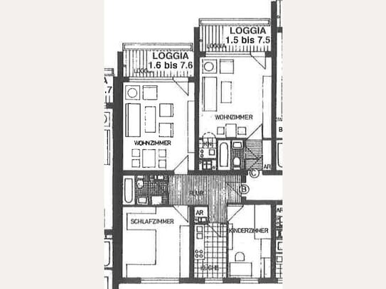 Frisch renovierte 3-Zimmer Hochhaus Wohnung in Erlangen-Büchenbach