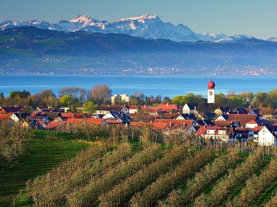 NEUBAU, WOHNUNG MIT UNVERBAUBAREN ALPENBLICK, 5 MINUTEN VOM BODENSEE