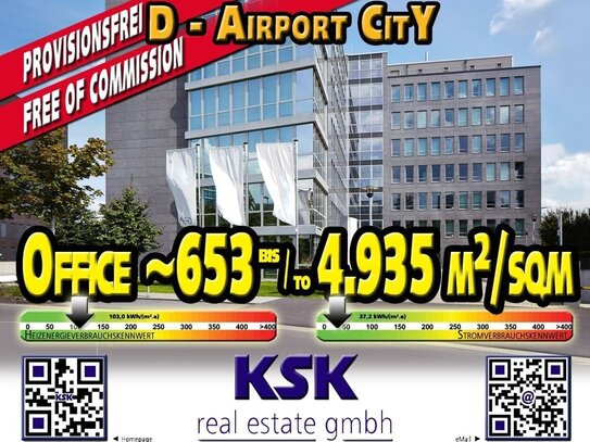 Offices ~ 653 m²/sqm bis/zu ~4.984 m²sqm erweiterbar/expandable in D-Airport City