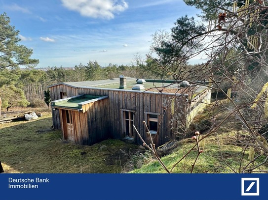 Rarität auf dem Sandberg. Traumhafter Holzbungalow auf großem Grundstück