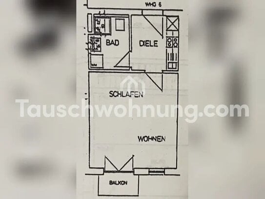 [TAUSCHWOHNUNG] Biete ruhiges 1-Zimmer-Apartment - suche 3-Zimmer-Wohnung