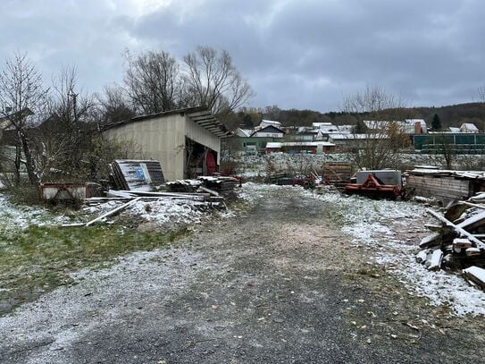 Grundstück: Freifläche mit Halle in Sinntal