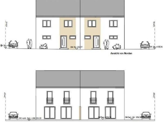 Grundstück mit Projekt und Baugenehmigung (rechts)