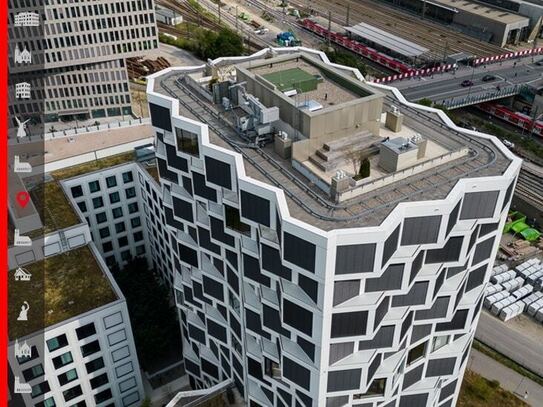 Bezugsfreie 2-Zimmer-Stadtwohnung im exklusiven FRIENDS Tower mit Zugang zur Rooftop-Terrasse