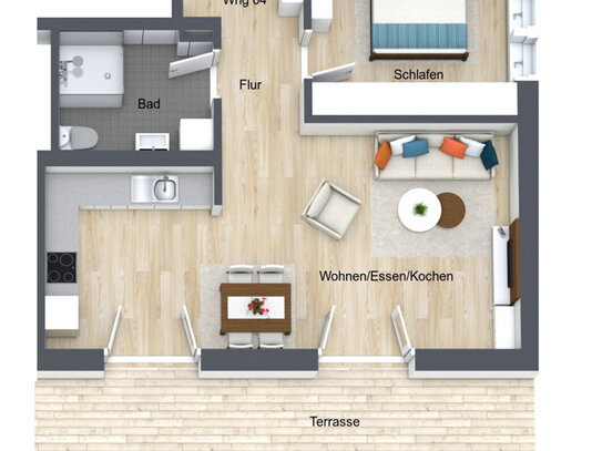 Sonnenverwöhnte klimafreundliche Neubauwohnung mit KfW Förderung - WE 04