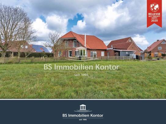 Nähe Greetsiel! Renoviertes, gepfl. Einfamilienhaus mit Garage, Gartenanlage und freiem Blick!