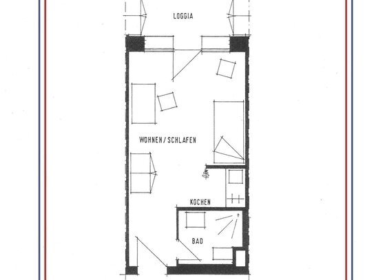 Kaufpreisreduzierung: Köln-Mitte, City Life Cologne, vermietetes Appartement mit EBK und Loggia