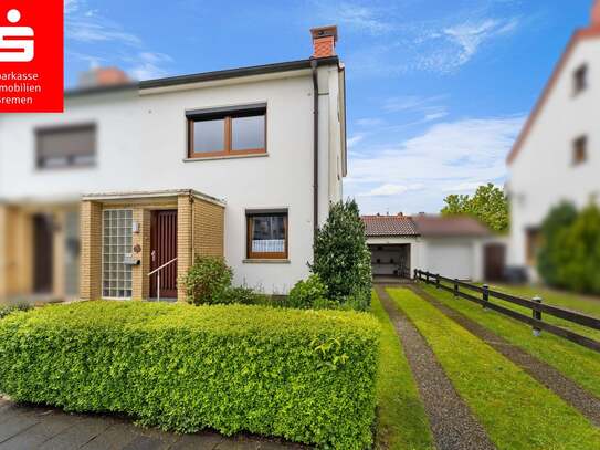 Bremen-Blumenthal: Gemütliches Reihenendhaus mit Garten und Garage in guter Lage