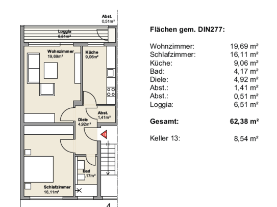 Gemütliche 2-Zimmer Wohnung mit Balkon in Köln!