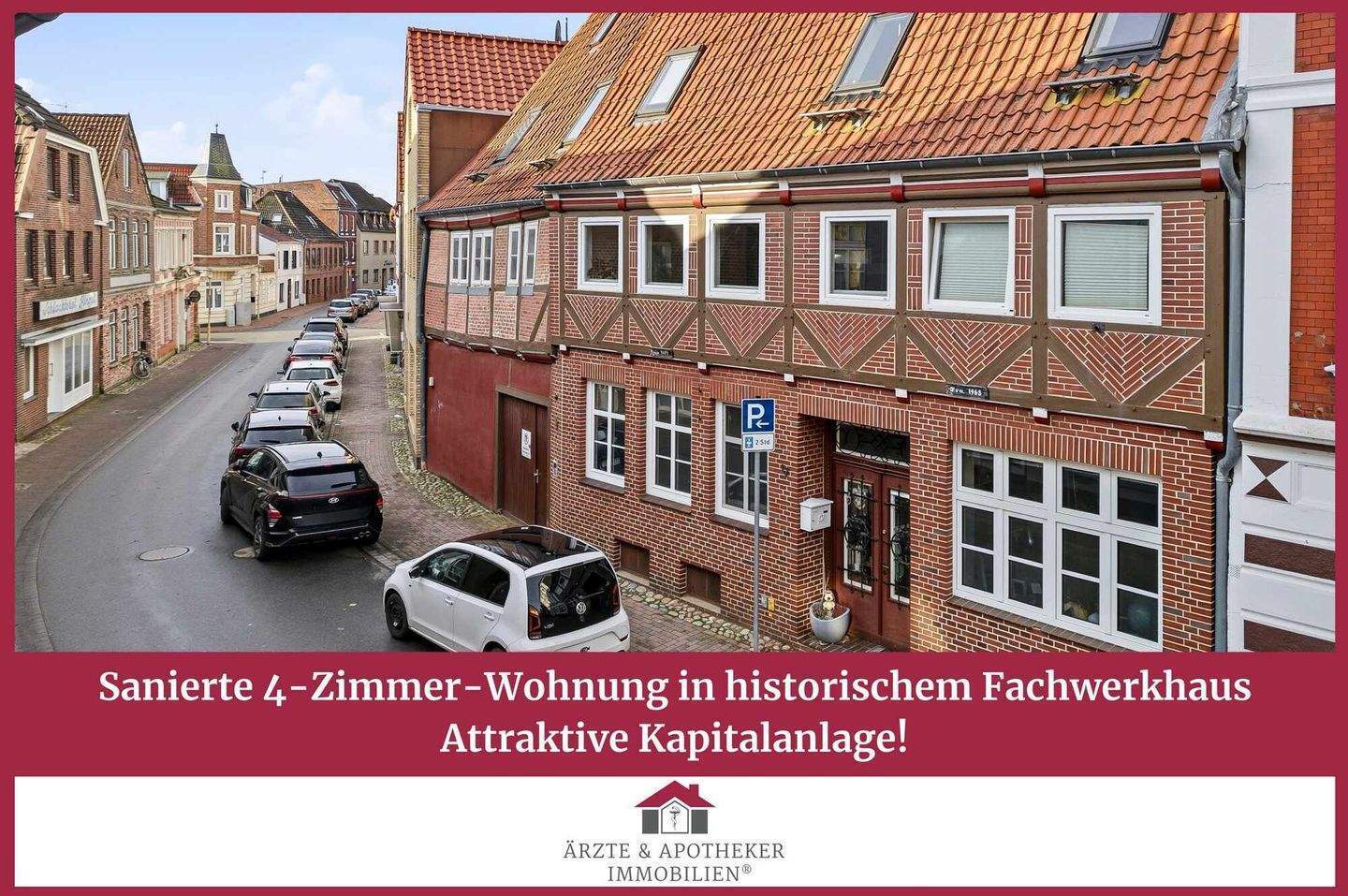 Immobilie in Glückstadt - Sanierte 4-Zimmer-Wohnung in historischem Fachwerkhaus - attraktive Kapitalanlage - Bild 0