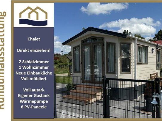 *Ihr Ferienhaus an der Nordsee* Neu gebautes Chalet auf schönem Grundstück am Deich des Jadebusens