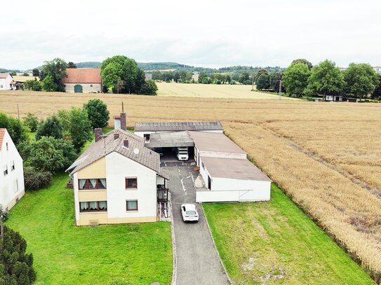 HALLEN & WOHNHAUS im wunderschönen Warburg-Welda A44, LKW Stellplätze, Ideal für LOGISTIK, HANDWERK, PRODUKTION